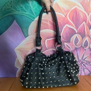 Icing studded handbag/purse black